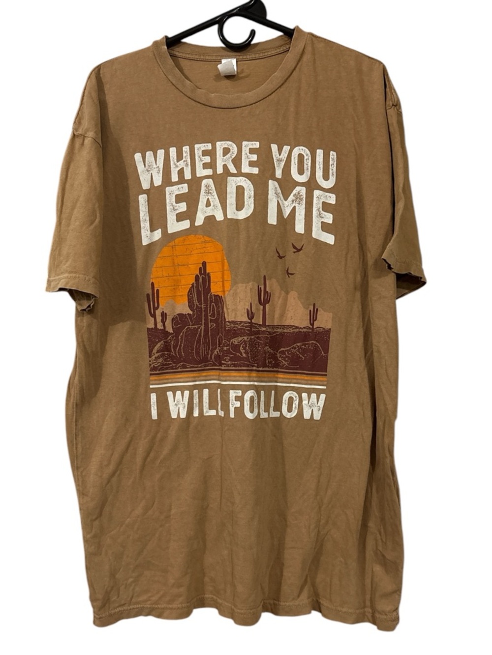 Where You Lead Me Short Sleeve Graphic Tee - Brown